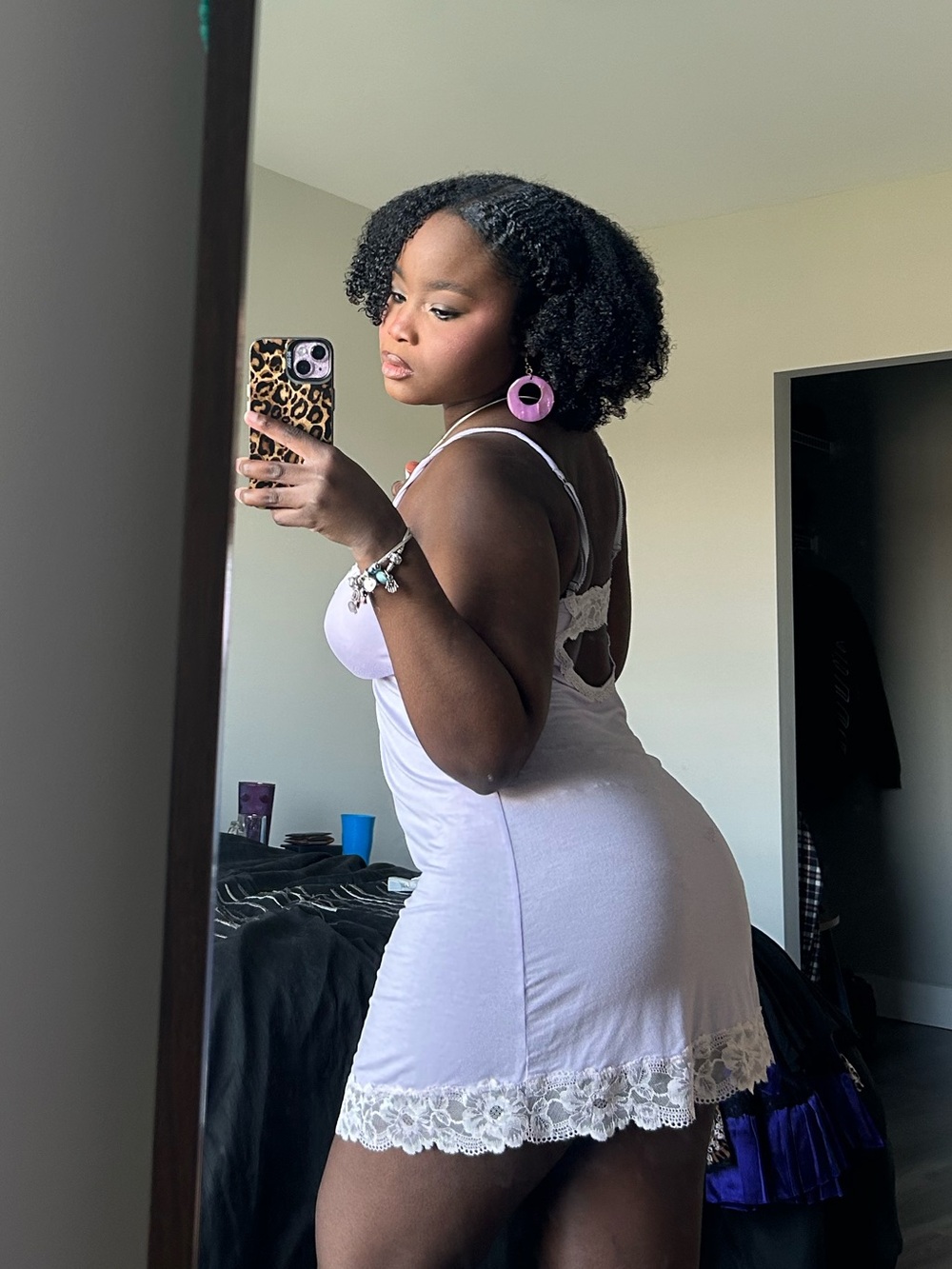 Victoria's Secret Purple and Cream Lace Chemise